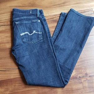 7 For all Mankind dark blue jeans bootcut size 28